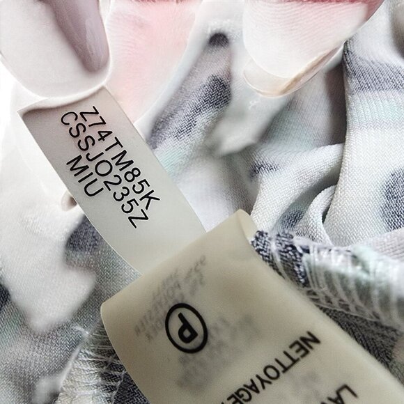 Calvin Klein Womens Sleeveless Ruched Leopard Print Top Large - Picture 7 of 11